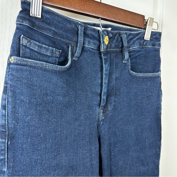 FRAME Women’s Size 1 Dark Wash Denim Jeans Slim Fit Stretch Tapered Leg - Picture 3 of 7